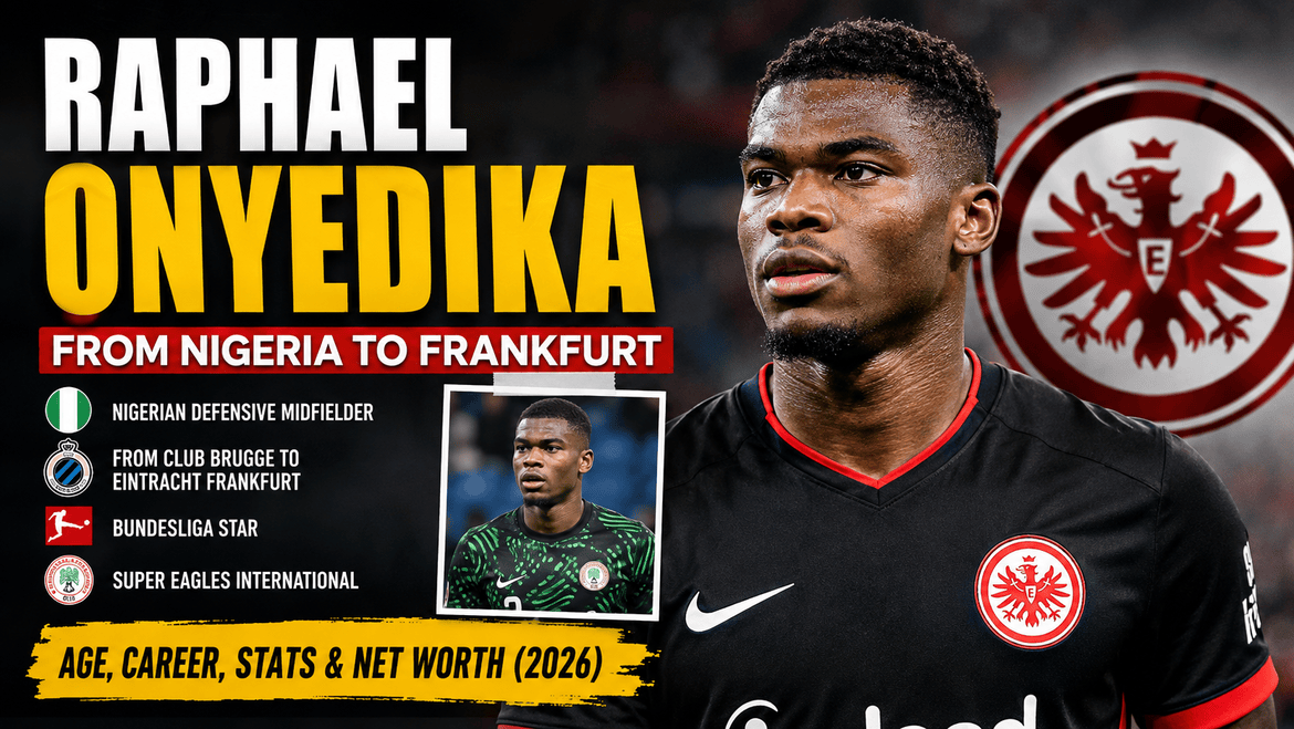 Raphael Onyedika Biography: Age, Career, Net Worth & Eintracht Frankfurt Transfer